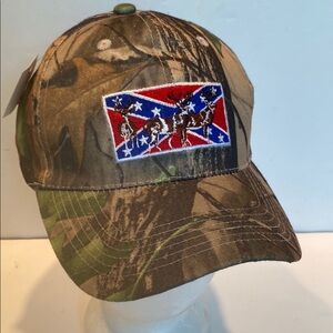 NWT & Vintage Patriotic Dixie Rebel Camo Cap